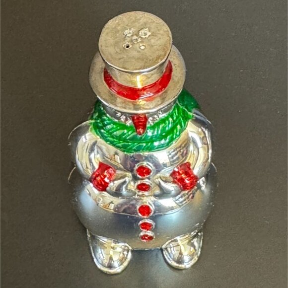 International Silver Co Holiday Cheer Red & Green Snowmen Salt & Pepper Shakers - Picture 5 of 12